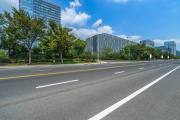 urban traffic road with cityscape in modern city of China.