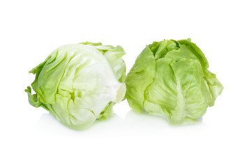 fresh butterhead on white background