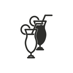 Cocktail vector icon.