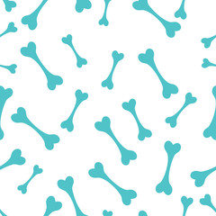 Dog bone pattern , seamless background , vector.