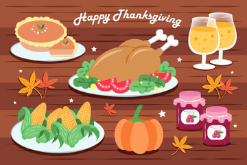 cute cartoon thanksgiving