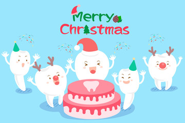 tooth with christmas