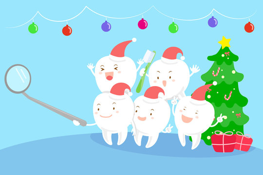 tooth with christmas