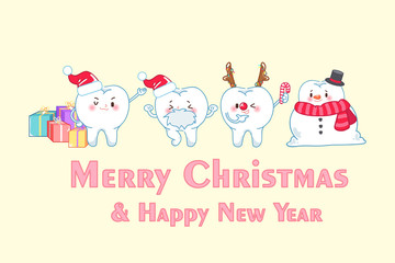 tooth with merry christmas