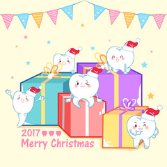 tooth with merry christmas