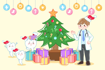 tooth with christmas