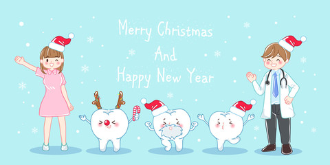 tooth with christmas