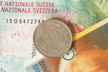 Schweizer Franken Münzen und Banknoten