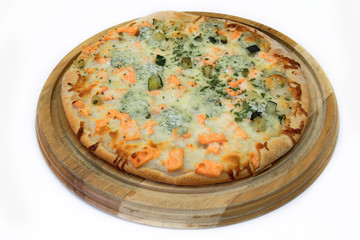 pizza au saumon