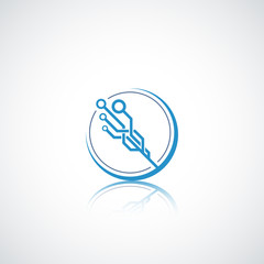 Technology business company logo. 