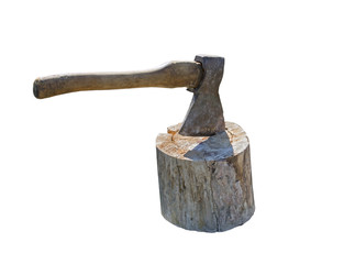 Axe in a log