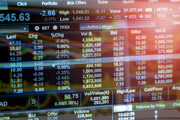 Stock exchange graph chart analysis global financial statistic data 