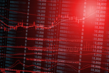 Stock exchange graph chart analysis global financial statistic data 