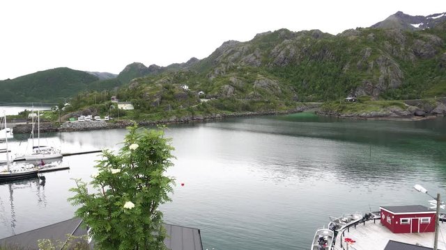 Mountain landscapes on the Norwegian Sea