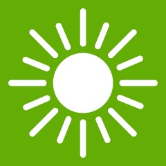 Obraz premium Sun icon green