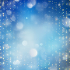 Curtains made of gold threads. EPS 10