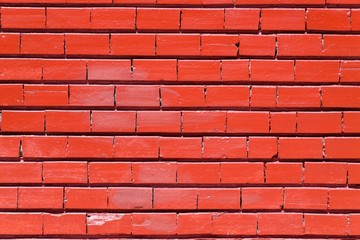 Red brick wall texture background