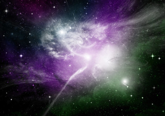 Fototapeta na wymiar galaxy in a free space