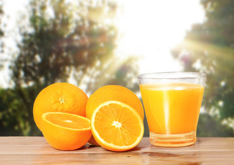  fruit Orange with leaves isolated