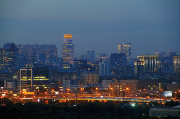 Panoramic views of the city of Moscow.