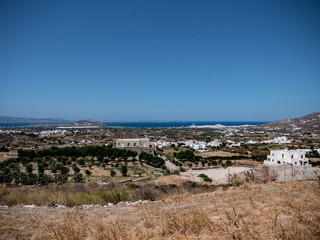 Fototapeta na wymiar Blick auf die Westküste von Naxos, Griechenland