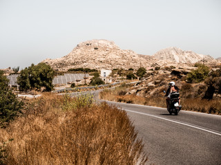 Obraz premium Landstraße auf Naxos, Griechenland