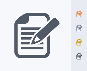 Document & Pencil - Carbon Icons. A professional, pixel-aligned icon  designed on a 32 x 32 pixel grid and redesigned on a 16 x 16 pixel grid for very small sizes.