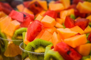fresh fruits in the local markets on the streets of Rome