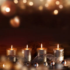 Four candles in the advent season