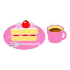 ケーキとコーヒー