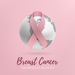 Obraz premium Breast cancer awareness month design.