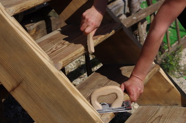 rénovation de meuble - bois brossé