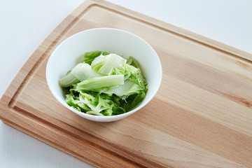 Organic white cabbage casually