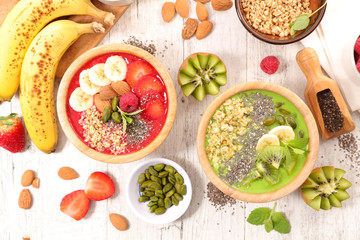 assorted smoothie bowl