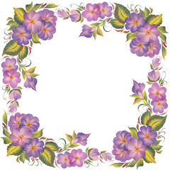 Fototapeta na wymiar floral corner frame