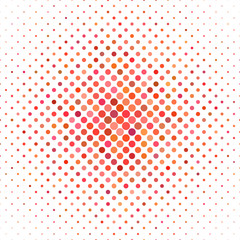 Colored dot pattern background - geometric vector graphic design from red circles