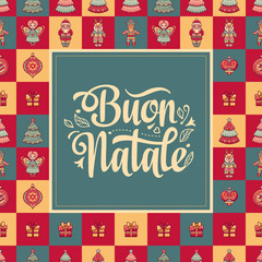Buon Natale. Christmas template. 