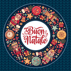 Buon Natale. Christmas template. 