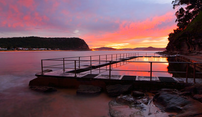 Pearl Beach Ocean Pool sunrise - Australia