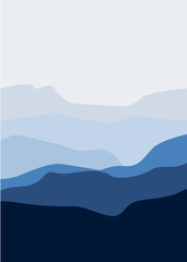 Vector Background with Mountains