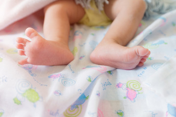 Little feet of baby