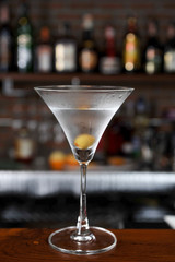 Classic Dry Vodka Martini with Olives