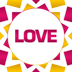 Love Pink Gold Circular Background 