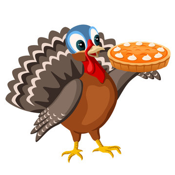 thanksgiving turkey with pumpkin pie