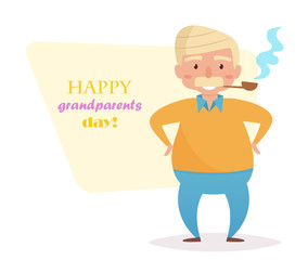 Grandfather. Vector. Cartoon.