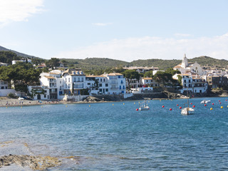 View of a typical whitewashed village. Spanish Mediterranean. Catalonia, Spain © Toniflap