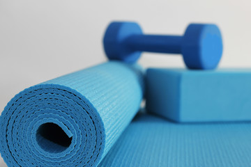 Yoga mat brick dumbbell