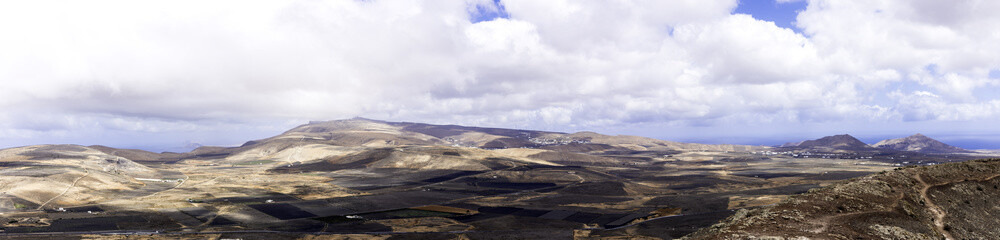 Fototapeta na wymiar Teguise - a view from volcano / Lanzarote / Canary Islands