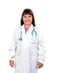 Fototapeta premium Funny girl with doctor uniform