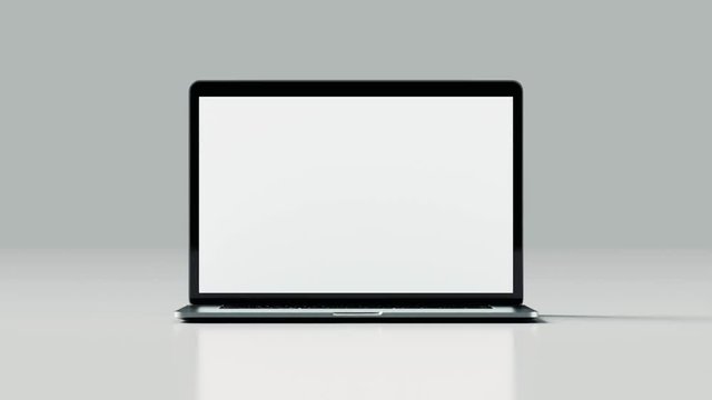 Moderner Laptop &ouml;ffnet sich 